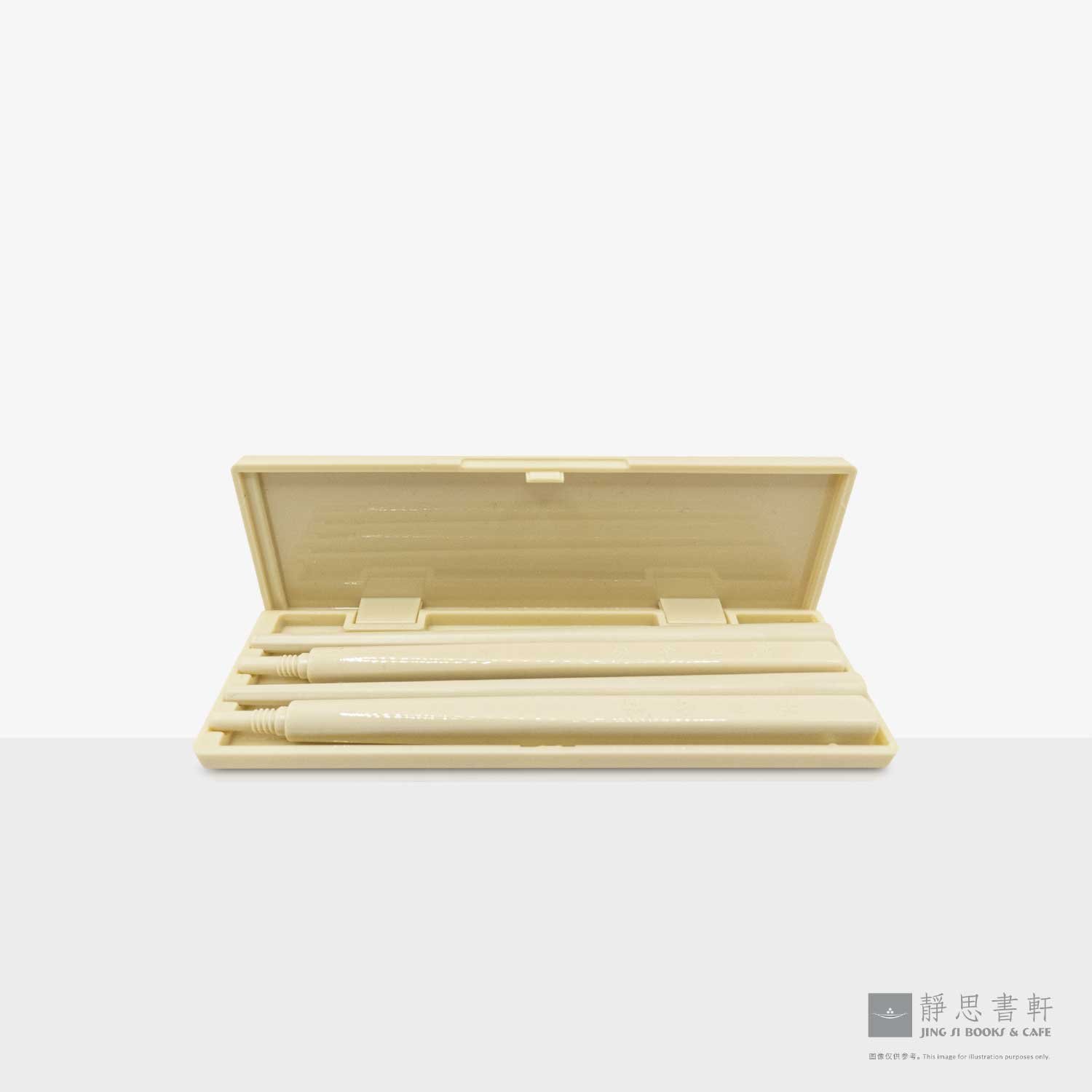 双截旋转筷(米)盒Screwed On Chopsticks (Ivory)