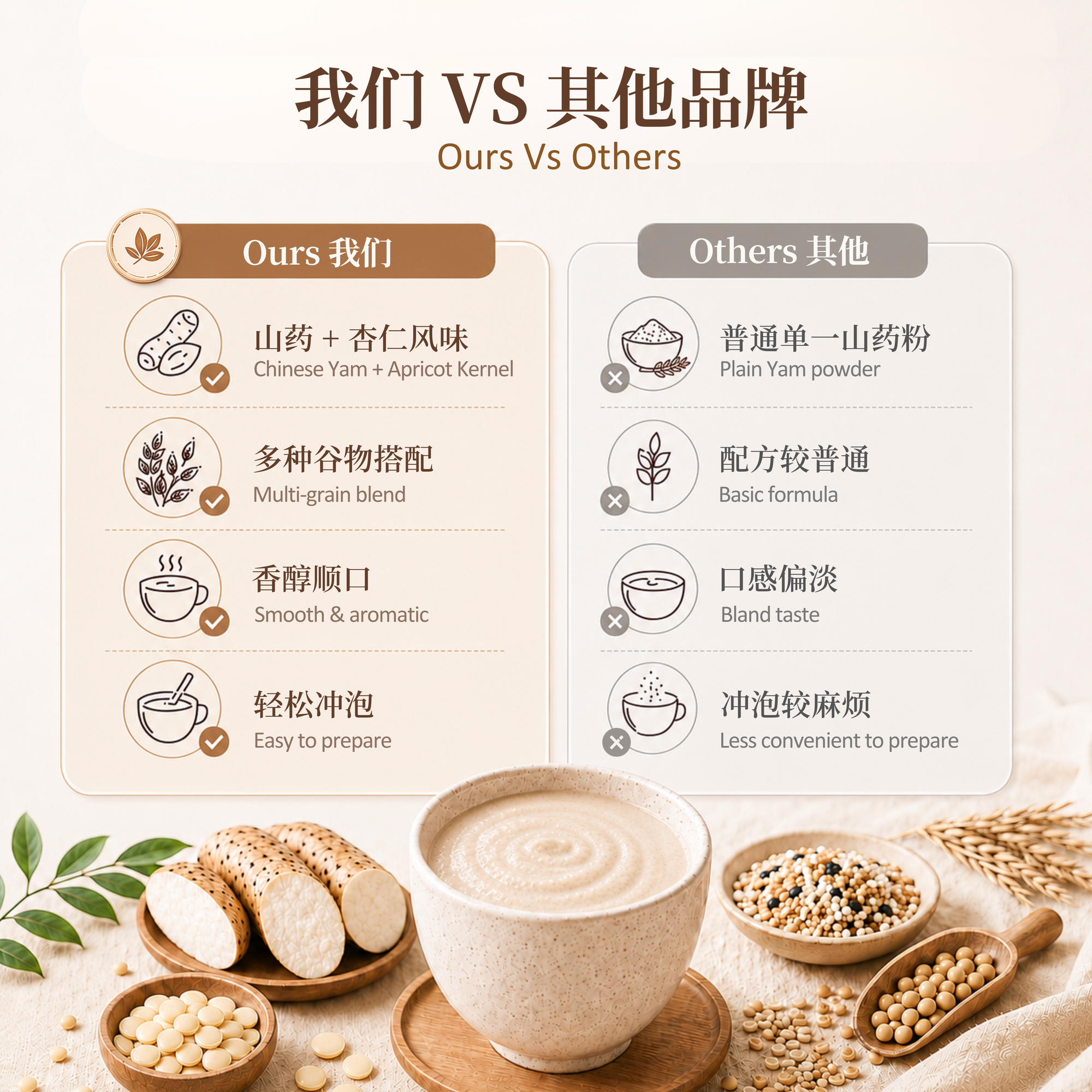 山药杏仁风味粉 Chinese Yam And Apricot Kernel Instant Mix